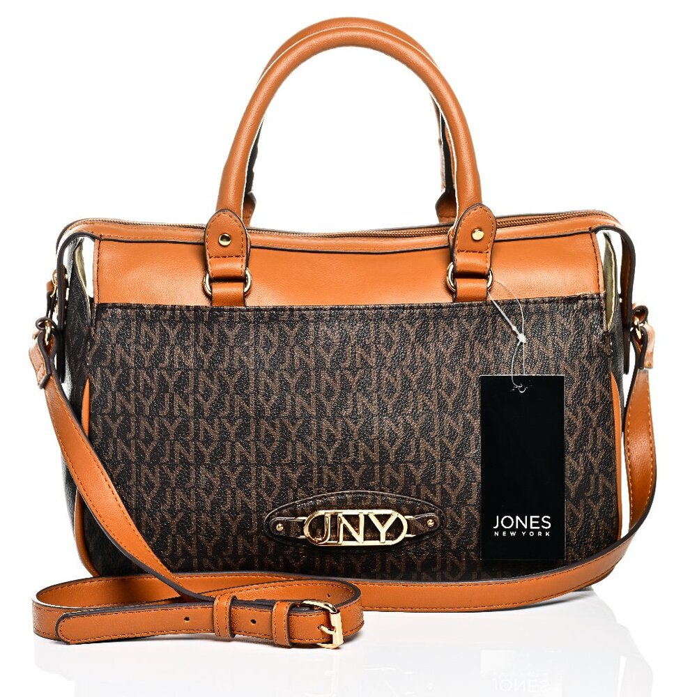 Jones New York Brenna Handbag, Vegan Leather Brown Handbag, NWT Womens Purse